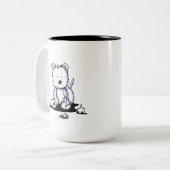 Muggles Westie TP Zweifarbige Tasse (Vorderseite Links)