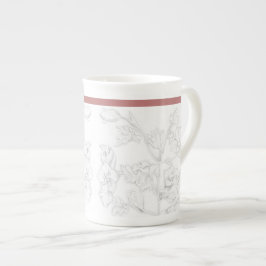 Mughal-Design auf einem Bone-China-Becher Porzellantasse
