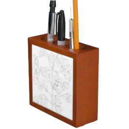 Mughal-Design auf einem Schreibtisch-Organizer Stifthalter