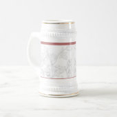 Mughal-Design auf einem Stein Bierglas (Vorderseite Links)