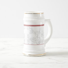 Mughal-Design auf einem Stein Bierglas