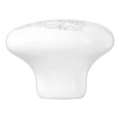 Mughal Design on a Ceramic Knob Keramikknauf (Seitenansicht)