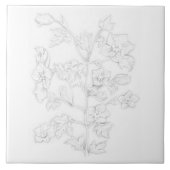 Mughal Design on a Ceramic Tile Fliese (Vorderseite)