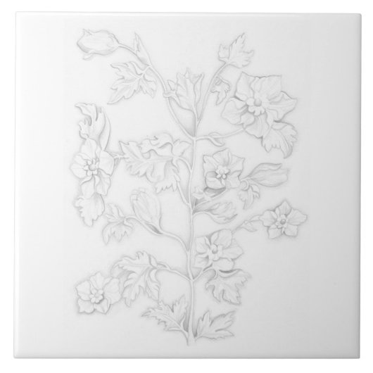 Mughal Design on a Ceramic Tile Fliese (Vorderseite)