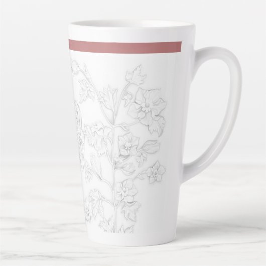 Mughal Design on a Large Latte Mug Milchtasse (Rechts)