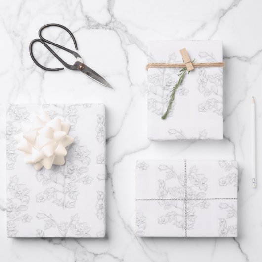 Mughal Design on a Wrapping Paper Set of 3 Geschenkpapier Set (Vorderseite)