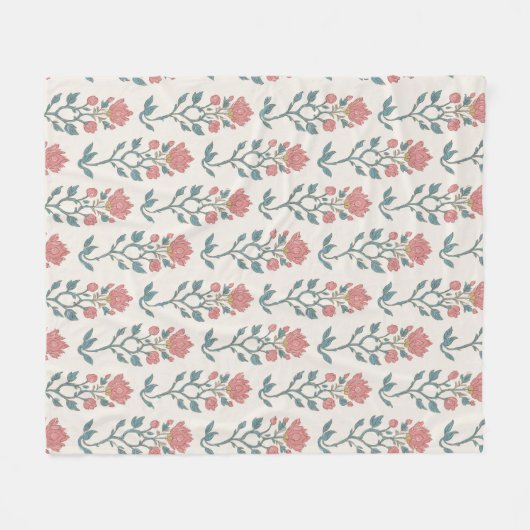 Mughal Floral Butta Fleecedecke (Vorderseite (Horizontal))