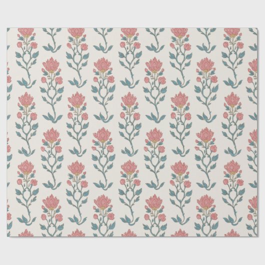 Mughal Floral Butta Geschenkpapier (Flach)