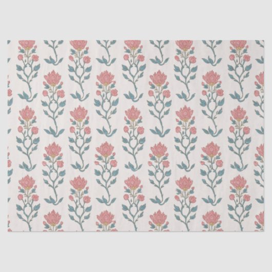 Mughal Floral Butta Seidenpapier (Vorderseite)