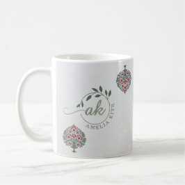 Mughal floral Circular Monogram Bevorzugung Tasse 