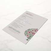 Mughal floral Motif Foil Wedding Einladung - (Gedreht)