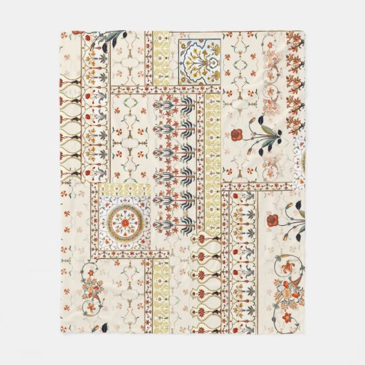 Mughal Floral Paisley: Ethnic Digital Elegance. Fleecedecke (Vorderseite)