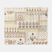 Mughal Floral Paisley: Ethnic Digital Elegance. Fleecedecke (Vorderseite (Horizontal))