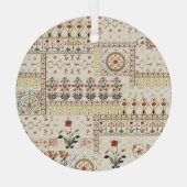 Mughal Floral Paisley: Ethnic Digital Elegance. Ornament Aus Glas (Rückseite)