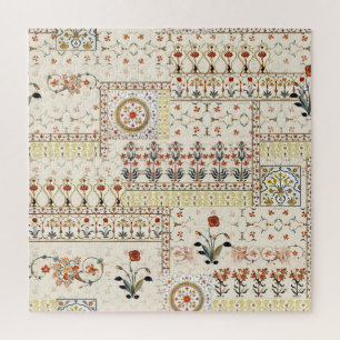 Mughal Floral Paisley: Ethnic Digital Elegance. Puzzle