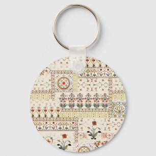 Mughal Floral Paisley: Ethnic Digital Elegance. Schlüsselanhänger