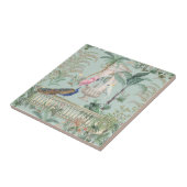 Mughal Garden Parrot Peacock Tropenwald Fliese (Seite)