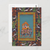Mughal Indian India Islam Persian Persia Elephant Postkarte (Vorne/Hinten)