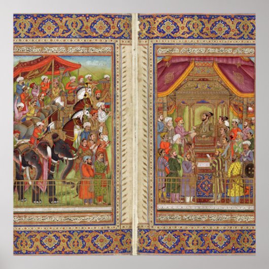 Mughal Indien Islam Islamischer Muslim Boho Art Poster (Vorne)