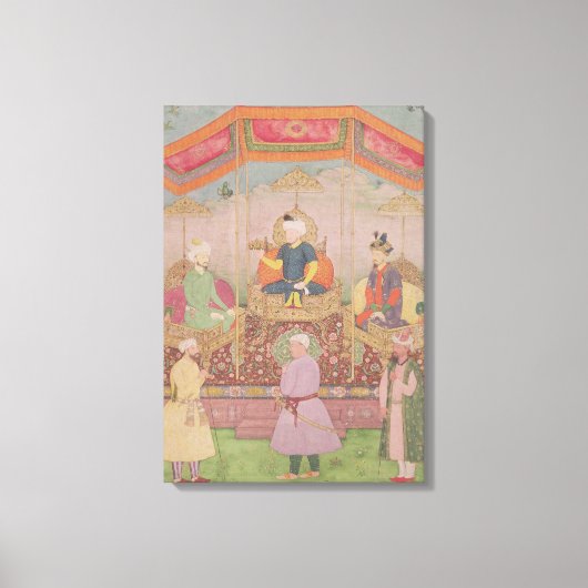 Mughal Kaiser Babur und sein Sohn Humayan Leinwanddruck (Vorderseite)