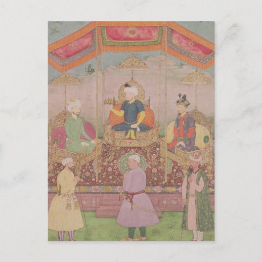 Mughal Kaiser Babur und sein Sohn Humayan Postkarte (Vorderseite)