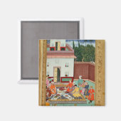 Mughal Kaiser in einem Innenhof Magnet (Vorderseite/Rückseite)