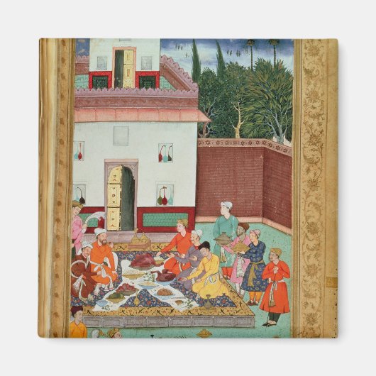 Mughal Kaiser in einem Innenhof Magnet (Vorne)