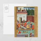 Mughal Kaiser in einem Innenhof Postkarte (Vorne/Hinten)