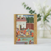 Mughal Kaiser in einem Innenhof Postkarte (Stehend Vorderseite)