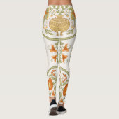 Mughal Motif Fantasy Blume Muster Leggings (Rückseite)