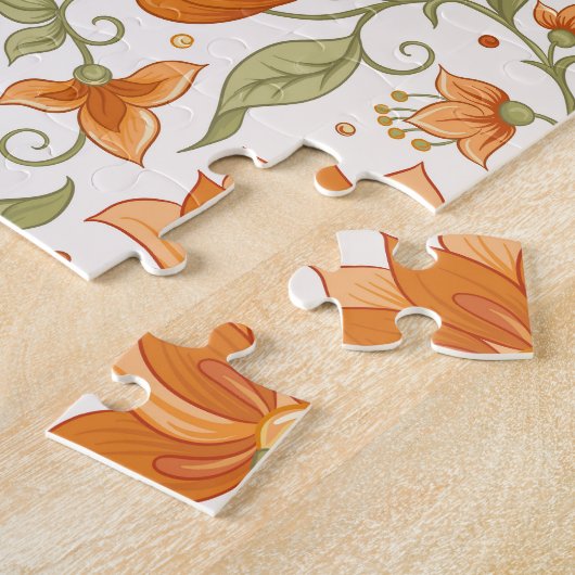 Mughal Motif Fantasy Blume Muster Puzzle (Seite)