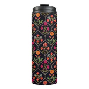 Mughal Motif Kani Look Ornament Muster Multi Colo Thermosbecher