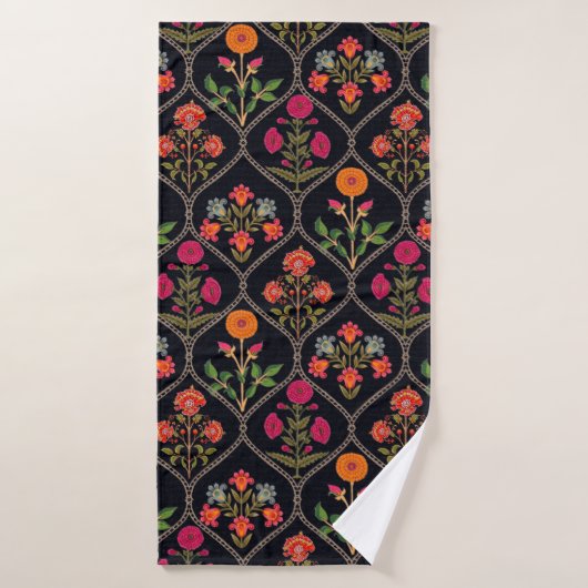 mughal motif Kani Look ornament pattern multi colo Badehandtuch (Badehandtuch)