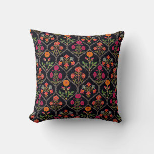 Mughal-Motiv Kani-Look-Verzierungsmuster mehrfarbi Kissen