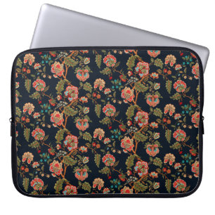 Mughal-Motiv-Ornamentmuster mehrfarbiger Hintergru Laptopschutzhülle