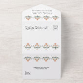 Mughal Natural Motif Indian Wedding All In One Einladung (Außenbereich)