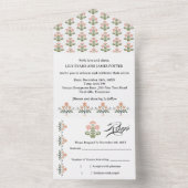 Mughal Natural Motif Indian Wedding All In One Einladung (Innen Boden)