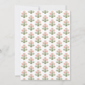 Mughal Natural Motif Indian Wedding Einladung (Rückseite)