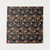 Mughalmotif-Muster, mehrfarbiger Hintergrund Wandteppich (Vorderseite (Horizontal))