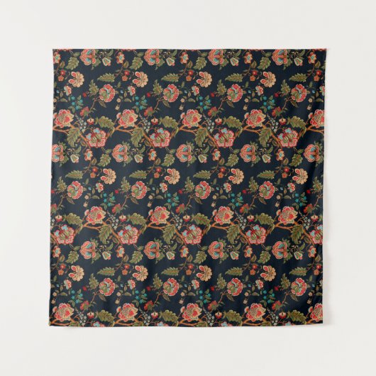 Mughalmotif-Muster, mehrfarbiger Hintergrund Wandteppich (Vorderseite (Horizontal))