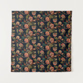 Mughalmotif-Muster, mehrfarbiger Hintergrund Wandteppich (Vorderseite)