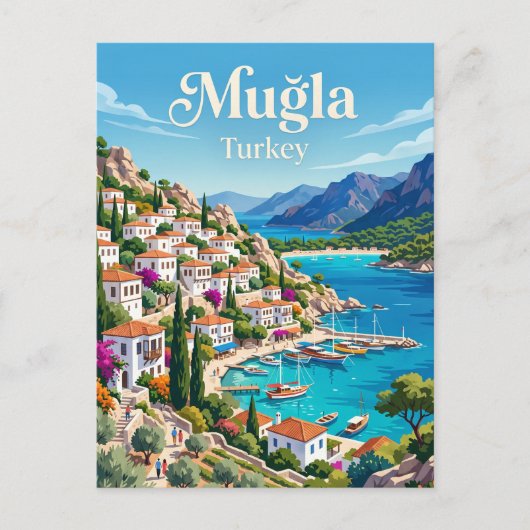 Muğla Türkei Postkarte (Vorderseite)