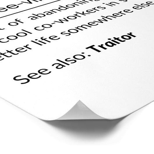 Muglustiger Mitarbeiter, der die Tasse verlasse Poster (Ecke)