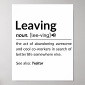 Muglustiger Mitarbeiter, der die Tasse verlasse Poster (Vorne)