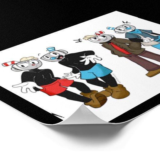 MugMan an CupHead Poster! Poster (Ecke)