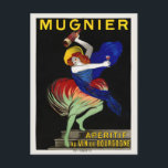 Mugnier Apéritif Leonetto Cappiello 1912 Vintag P Postkarte<br><div class="desc">Vollständig restauriertes Vintages Werbeplakat für den französischen Aperitif. Veröffentlicht 1912 in Frankreich. Bitte beachten Sie, dass unsere Plakate hochwertige Reproduktionen sind, die auf beruflichen, hochauflösenden Scans der Originale basieren. Bei unserem manuellen Retuschierprozess werden keine Filter verwendet, die originale Details oder Texturen entfernen, die Sie im Original sehen können. Alle Details...</div>