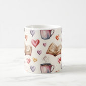 Mugs, Books, and Hearts valentine Kaffeetasse (Mittel)