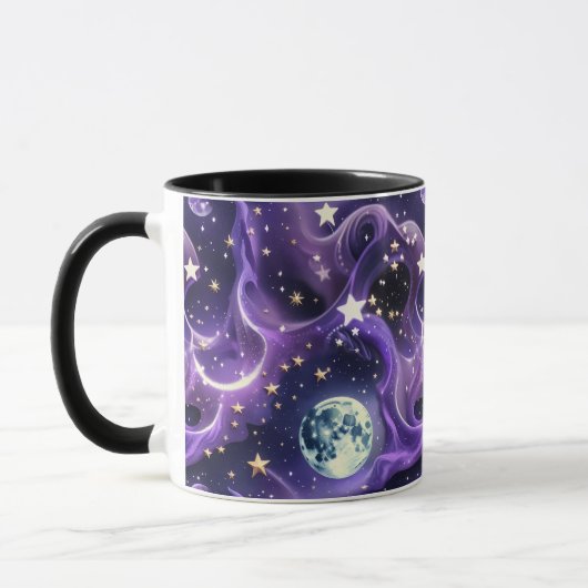 Mugs – Luxury Lavender Celestial Moon Motifs Coffe Tasse (Links)