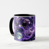 Mugs – Luxury Lavender Celestial Moon Motifs Coffe Tasse (Vorderseite Links)
