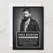 Mugshot Board Bachelor Party Einladung (Vorderseite)